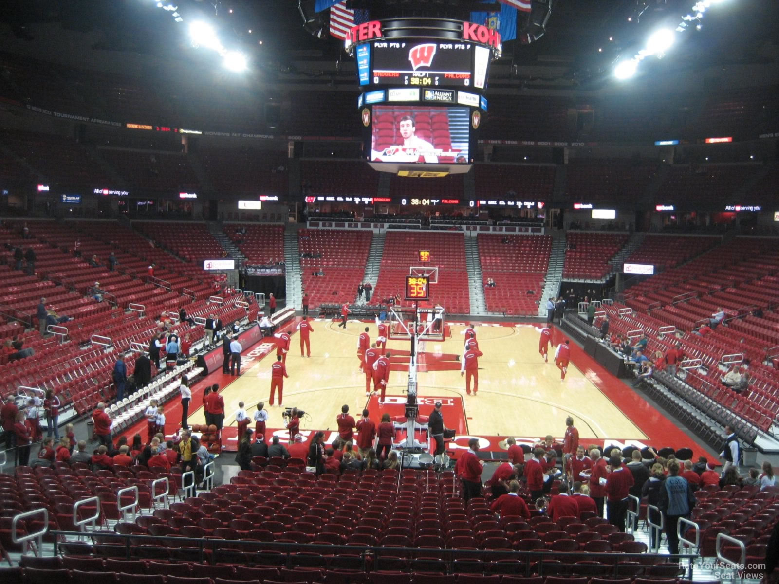 section 115 seat view  for basketball - kohl center