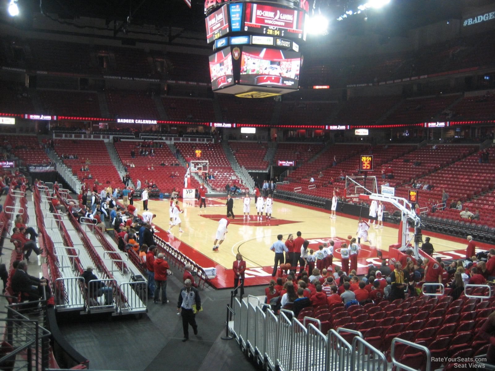 section 117 seat view  for basketball - kohl center