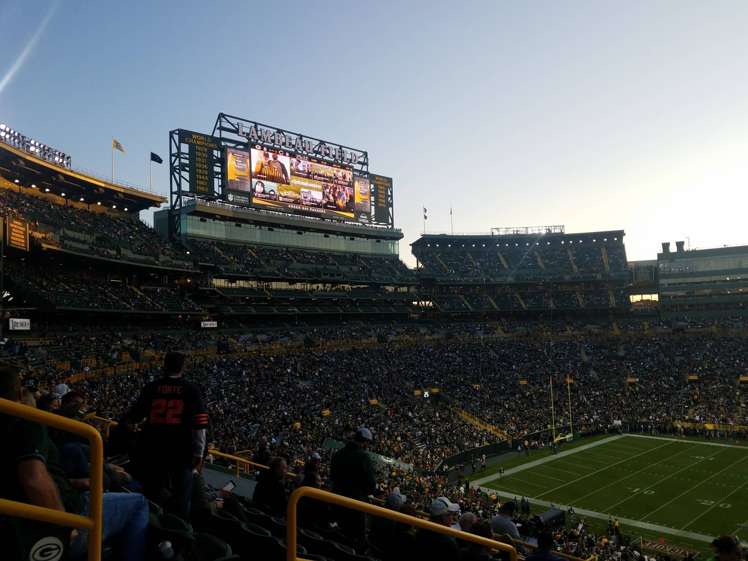 Green Bay Packers Seating Chart View