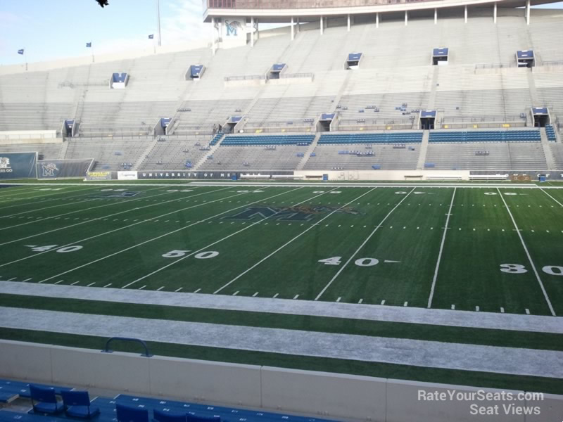 section 103, row 20 seat view  for football - liberty bowl stadium