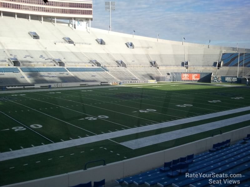 section 107, row 20 seat view  for football - simmons bank liberty stadium