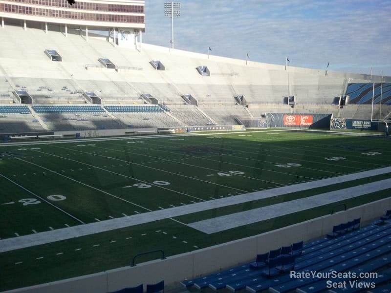 section 107, row 20 seat view  - liberty bowl stadium