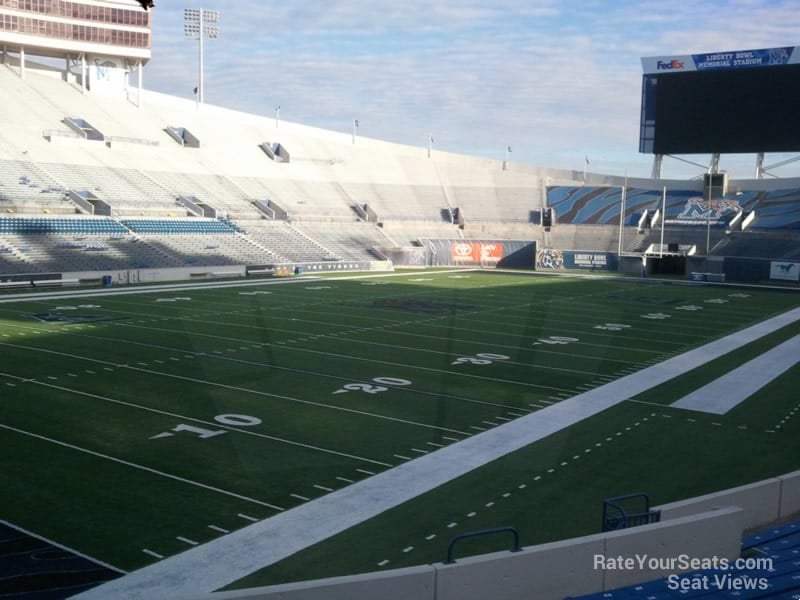section 109, row 20 seat view  for football - liberty bowl stadium