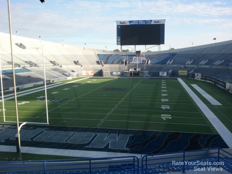 section 112, row 33 seat view  for football - liberty bowl stadium