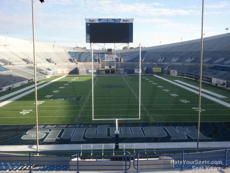 section 113, row 33 seat view  for football - liberty bowl stadium