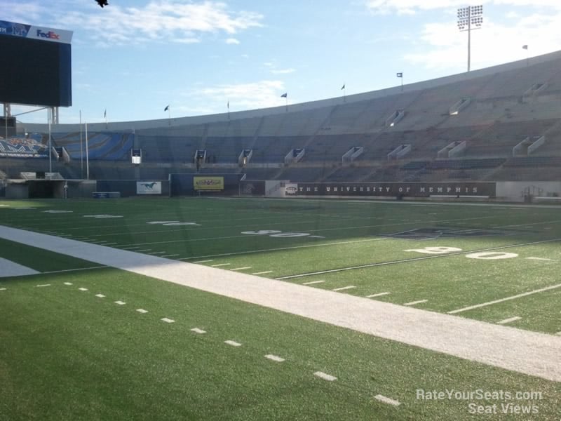 section 117, row 1 seat view  for football - liberty bowl stadium