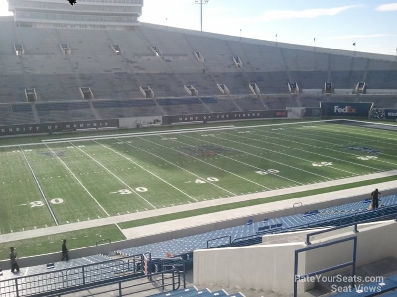 section 122, row 40 seat view  for football - liberty bowl stadium