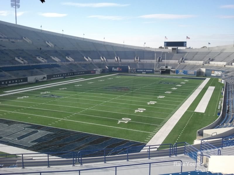 section 125, row 40 seat view  for football - liberty bowl stadium