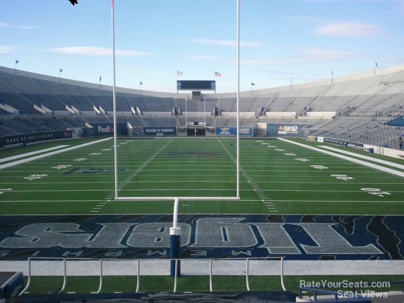 section 127, row 20 seat view  for football - liberty bowl stadium
