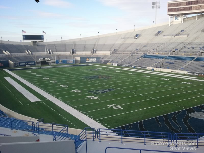 section 130, row 38 seat view  for football - liberty bowl stadium
