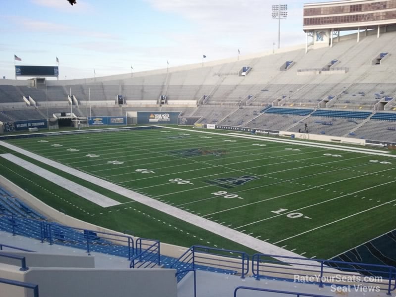 section 131, row 38 seat view  for football - liberty bowl stadium