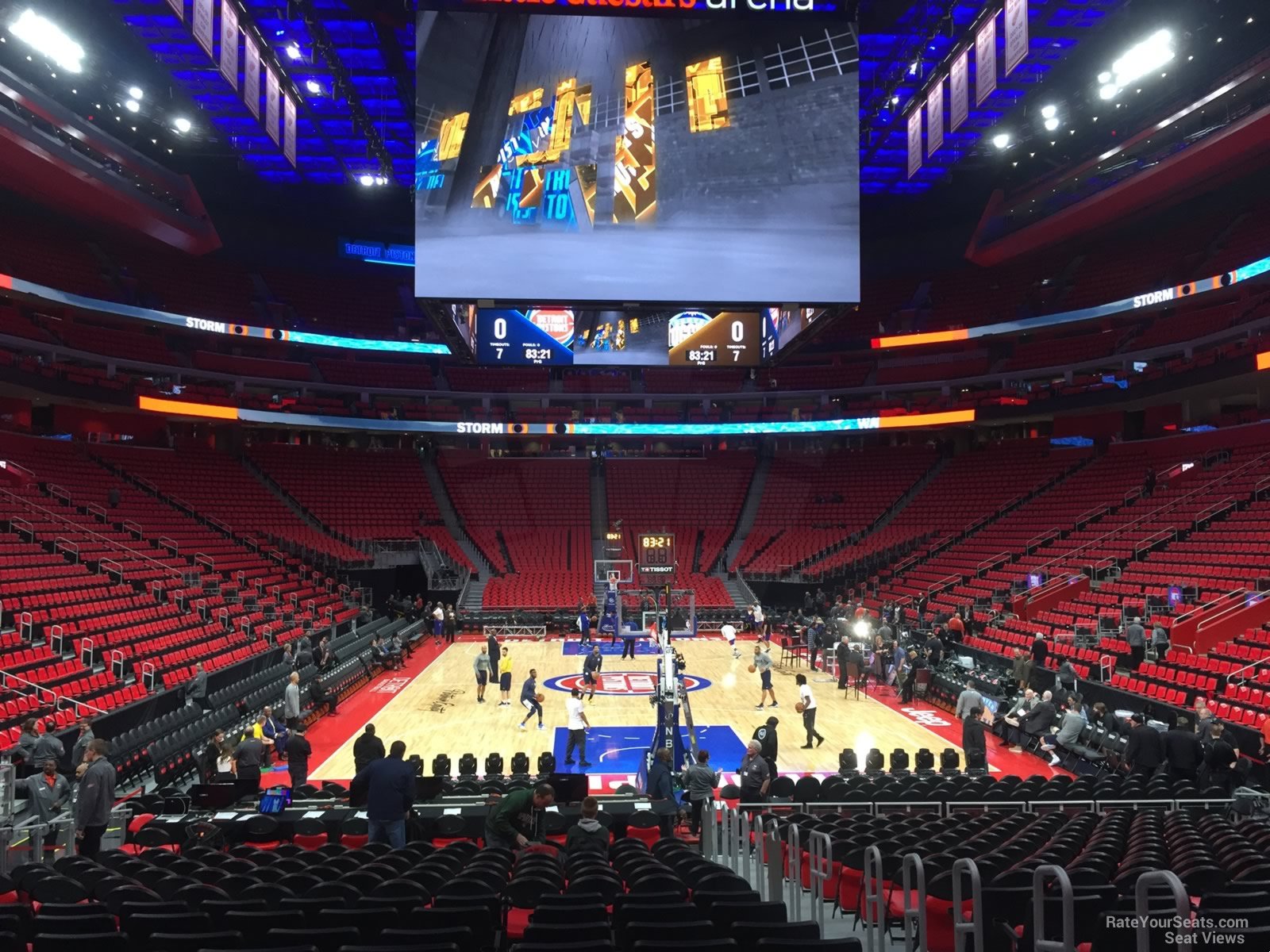 section 103, row 10 seat view  for basketball - little caesars arena