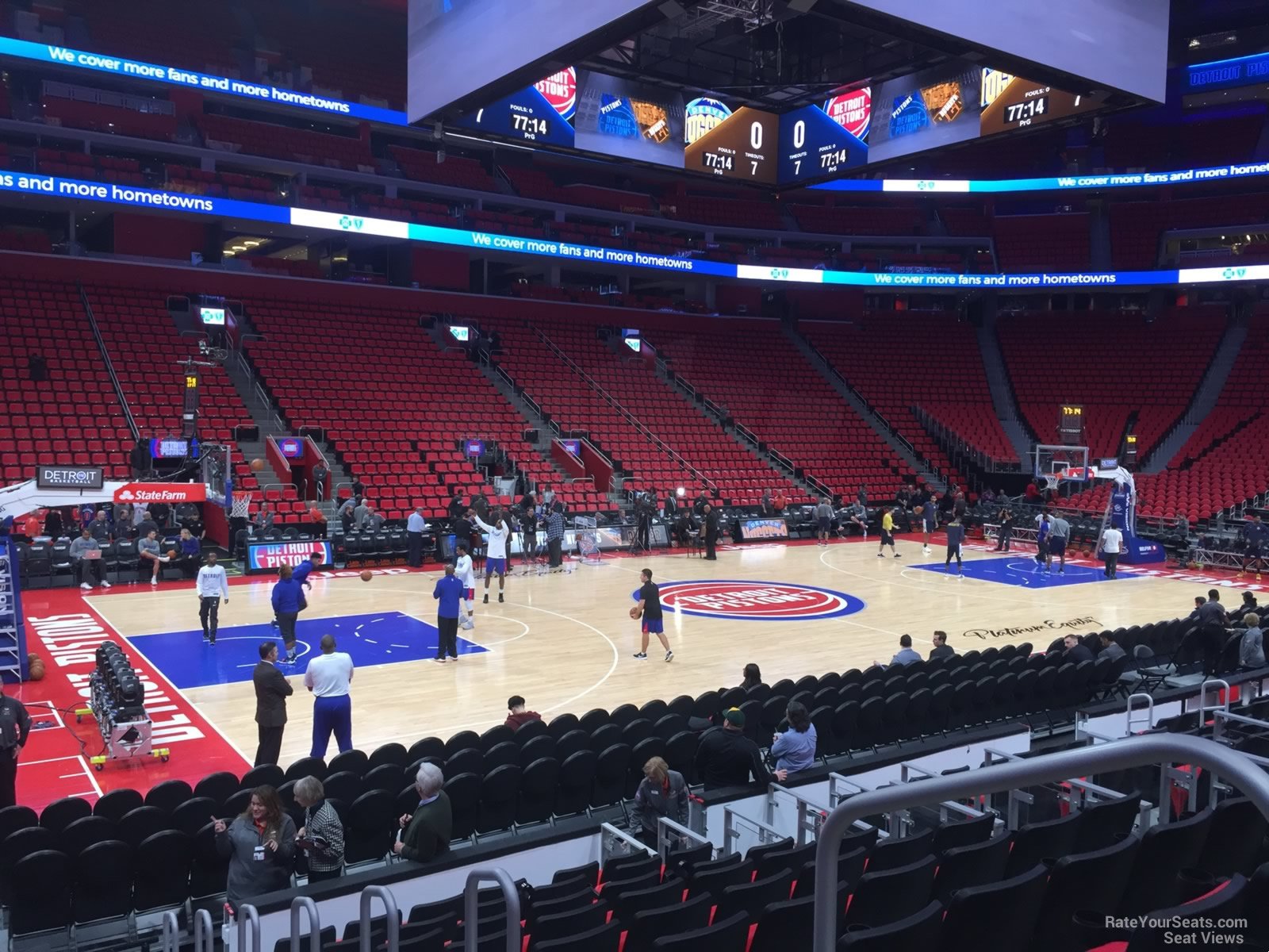 section 112, row 10 seat view  for basketball - little caesars arena