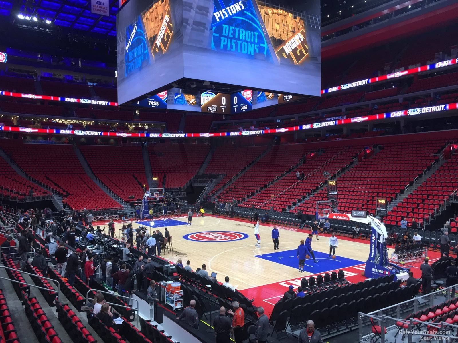 section 118, row 10 seat view  for basketball - little caesars arena