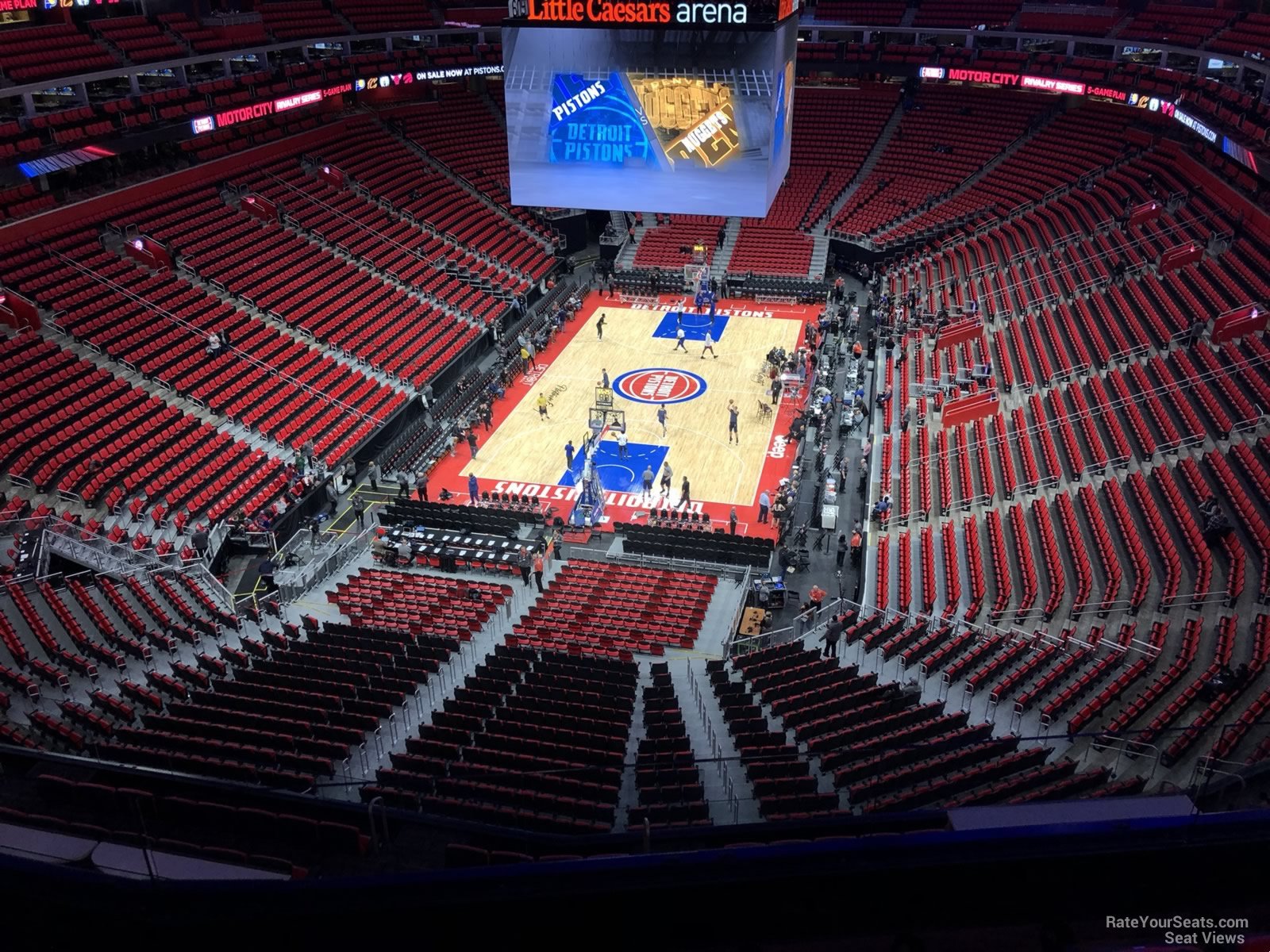section 202, row 4 seat view  for basketball - little caesars arena