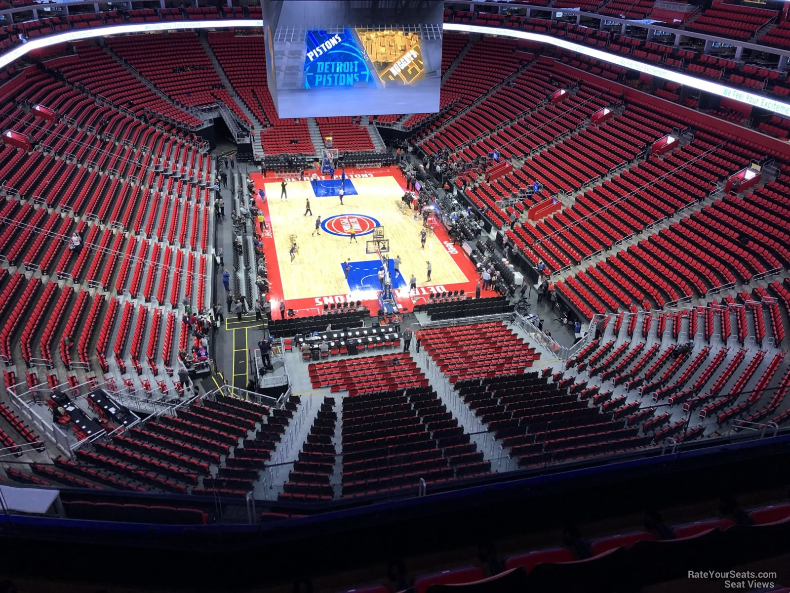 section 204, row 4 seat view  for basketball - little caesars arena