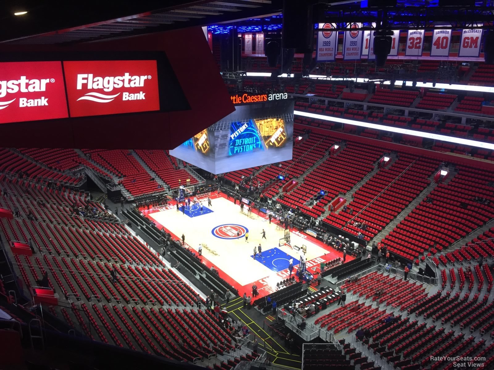 section 207, row 12 seat view  for basketball - little caesars arena