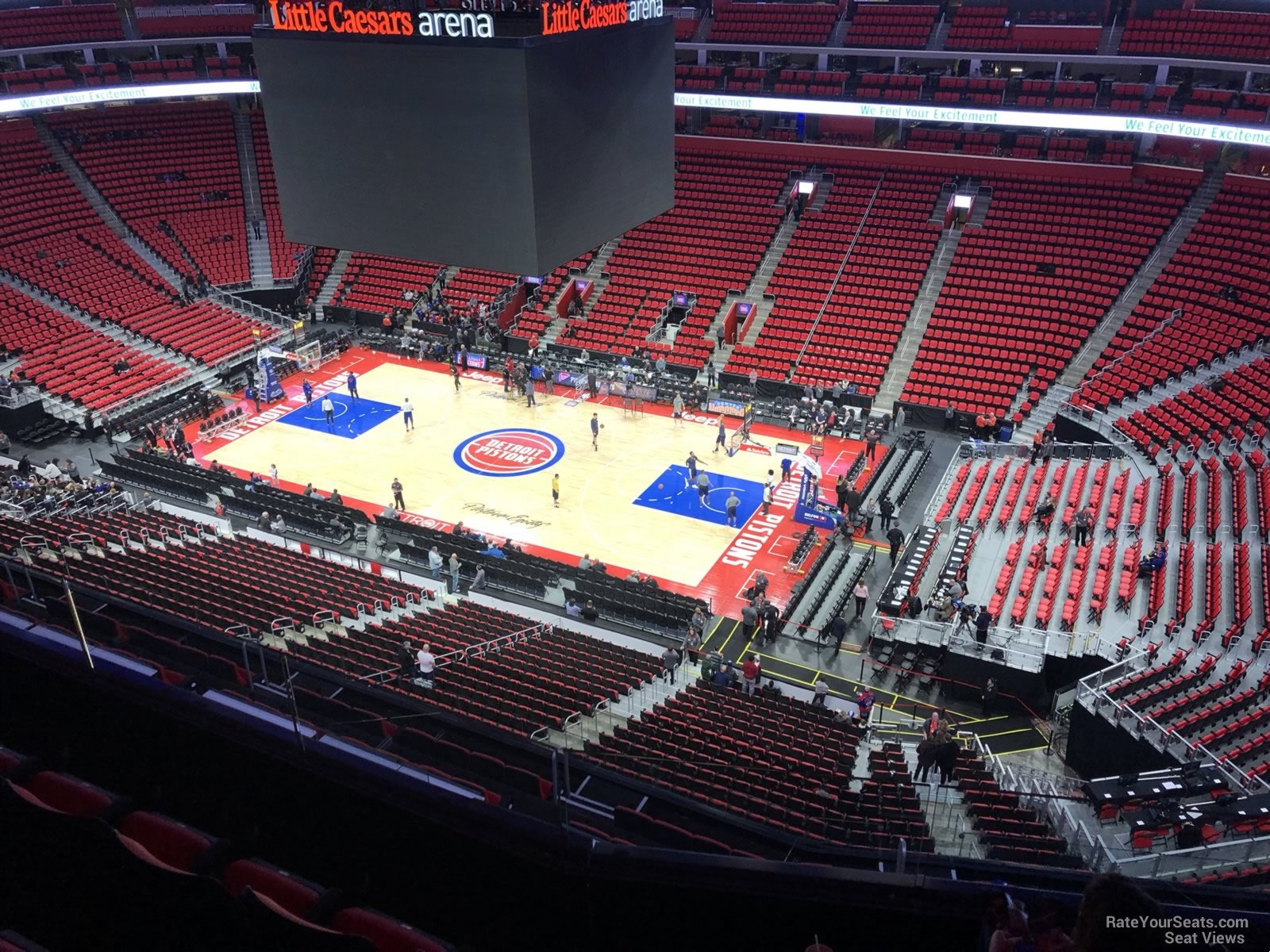 section 209, row 4 seat view  for basketball - little caesars arena