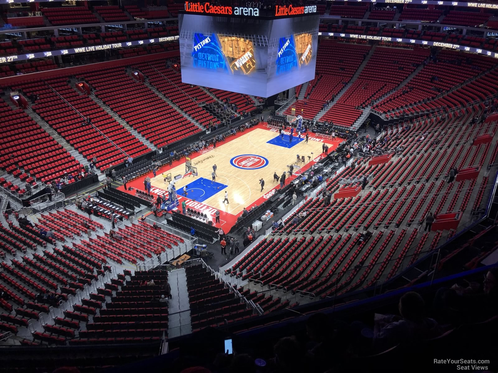 section 231, row 4 seat view  for basketball - little caesars arena