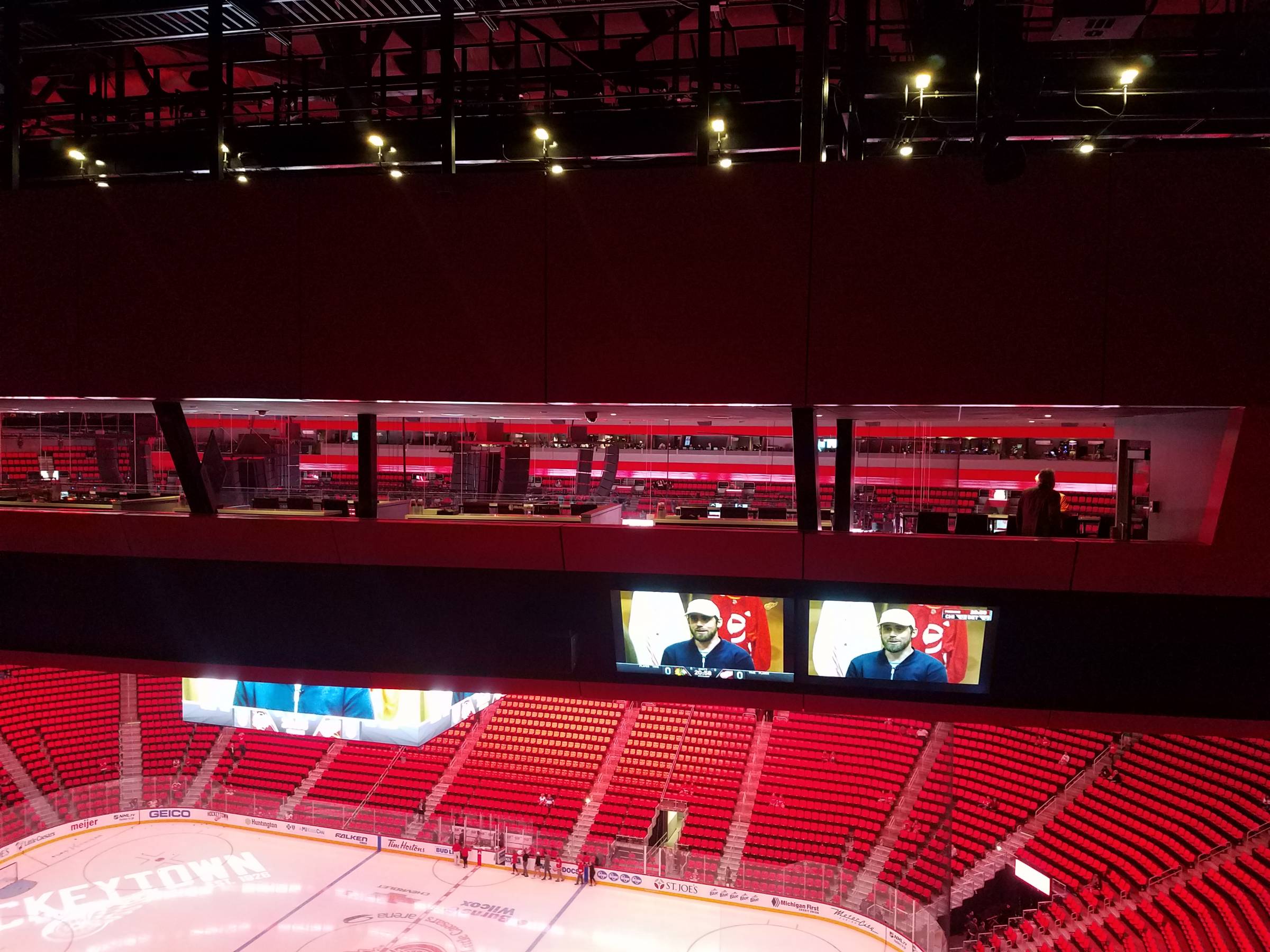 Little Caesars Arena, section M29, home of Detroit Pistons, Detroit Red  Wings, page 1