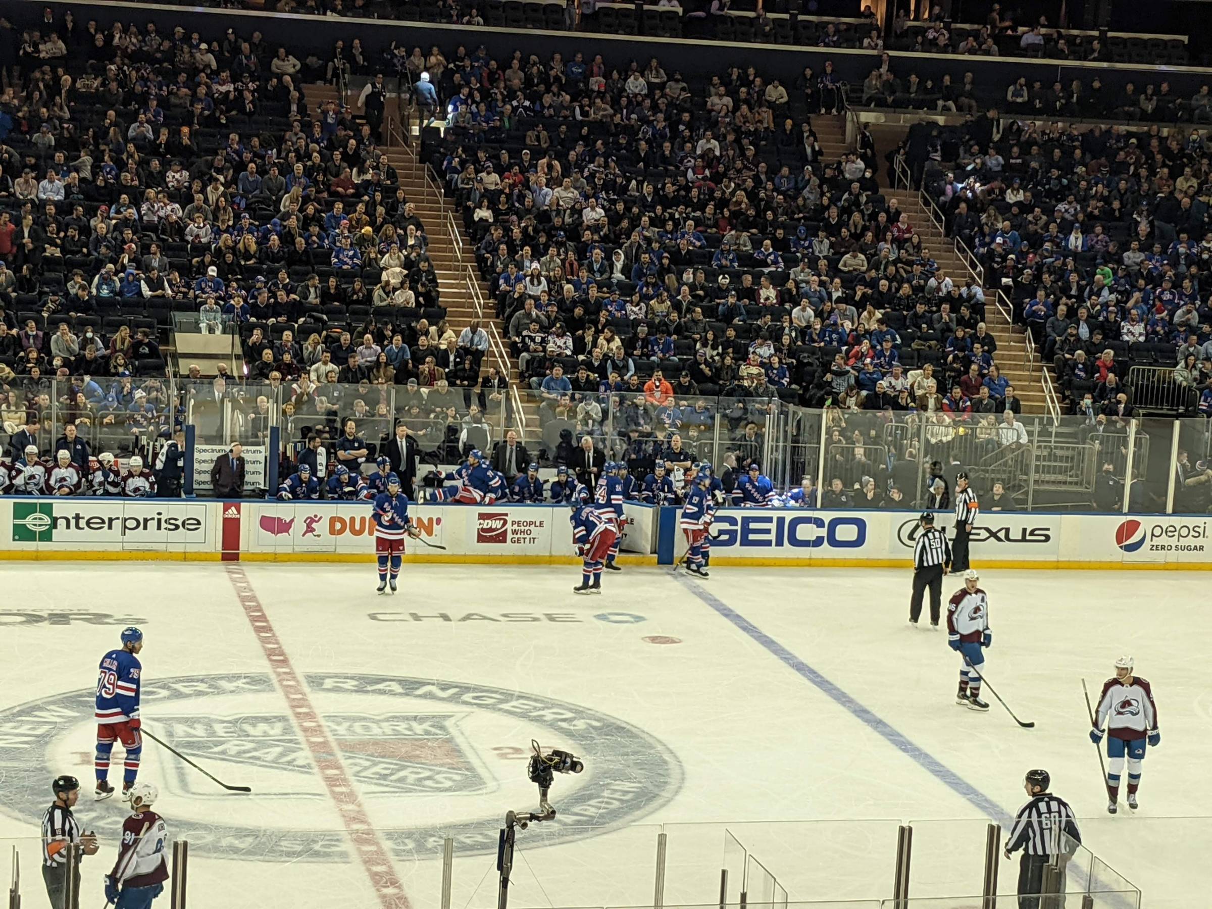 view of rangers bench
