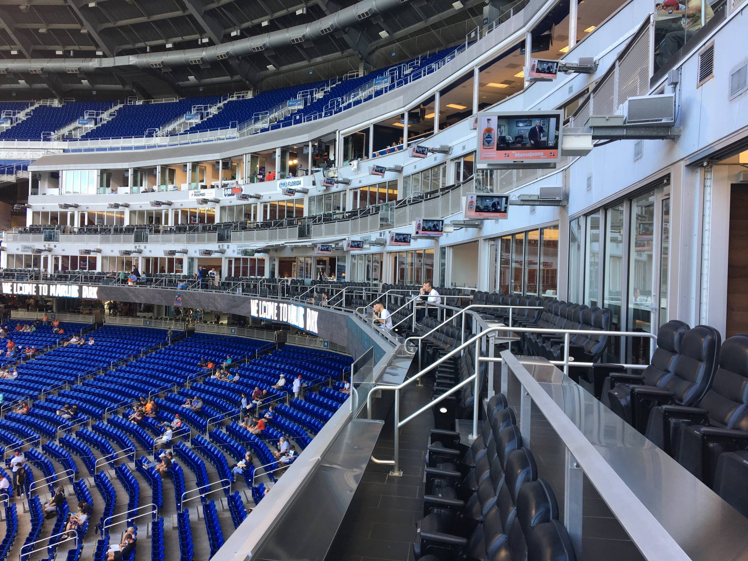 View of suites at Marlins Park
