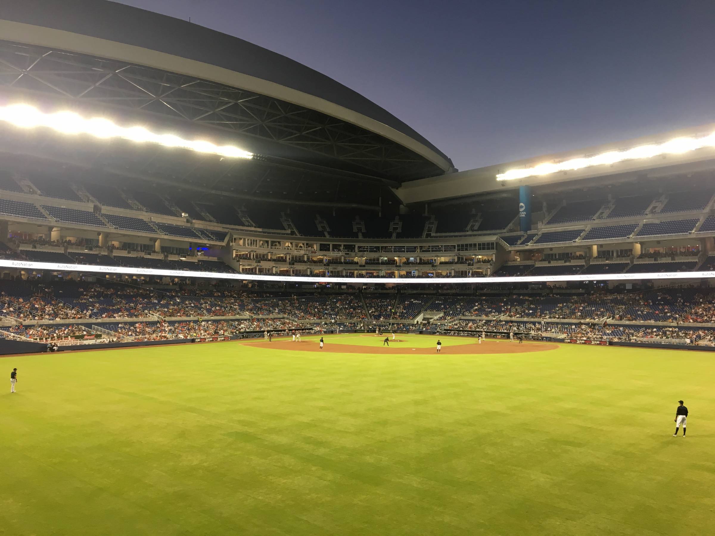 View from center field at Marlins Park