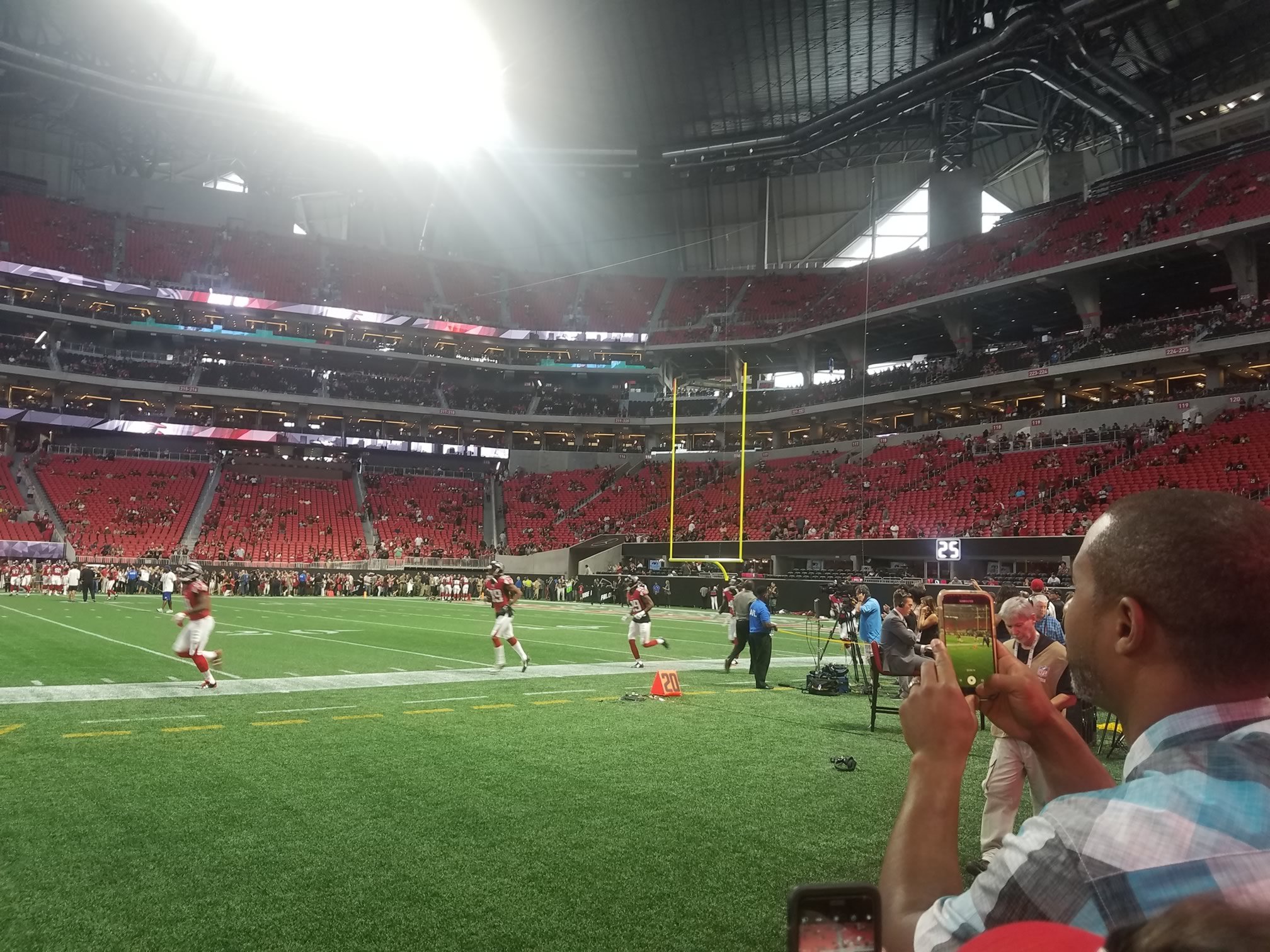 falcons entering the field