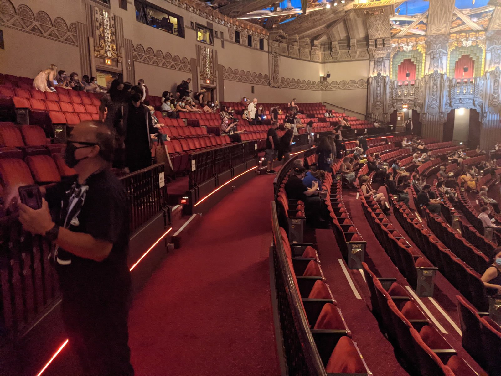 aisle in mezzanine pantages theatre