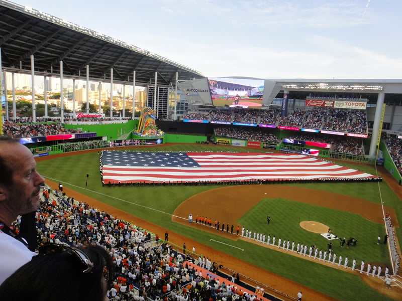 national anthem at loanDepot park