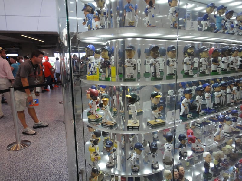 closeup of bobblehead museum