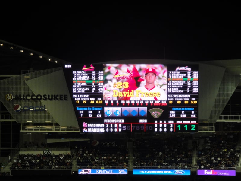 loandepot park videoboard