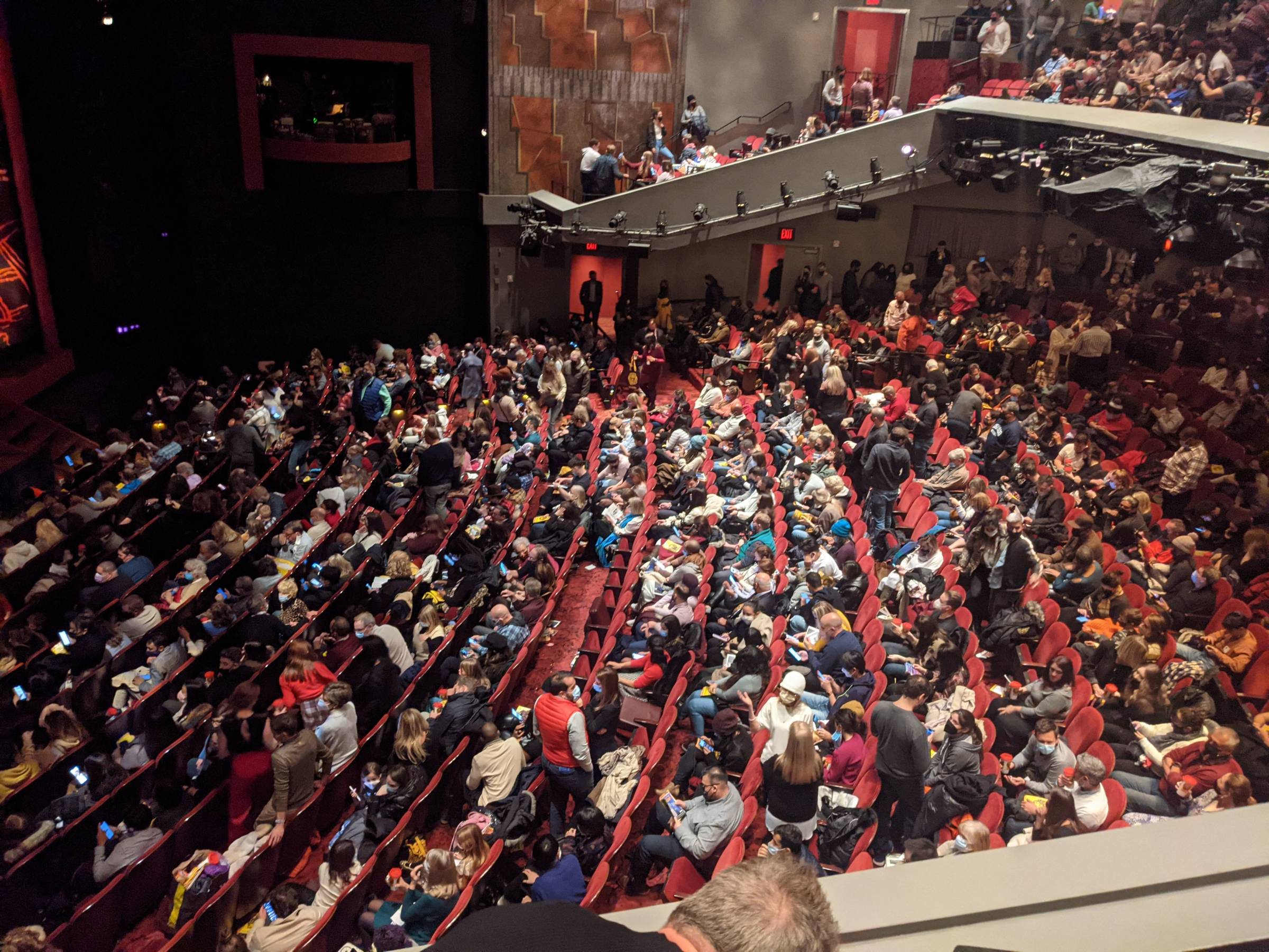 looking down at orchestra level