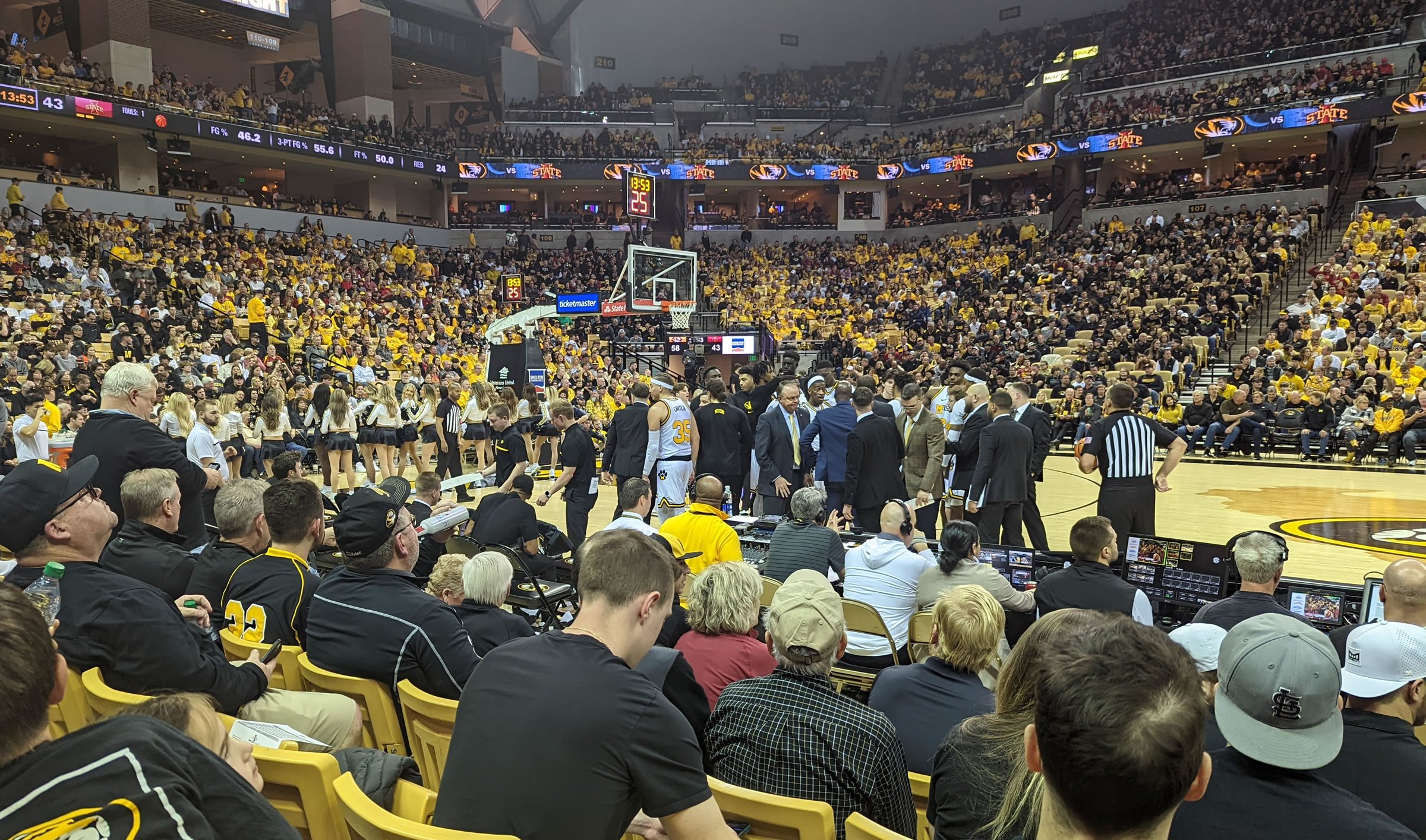 missouri bench at mizzou arena