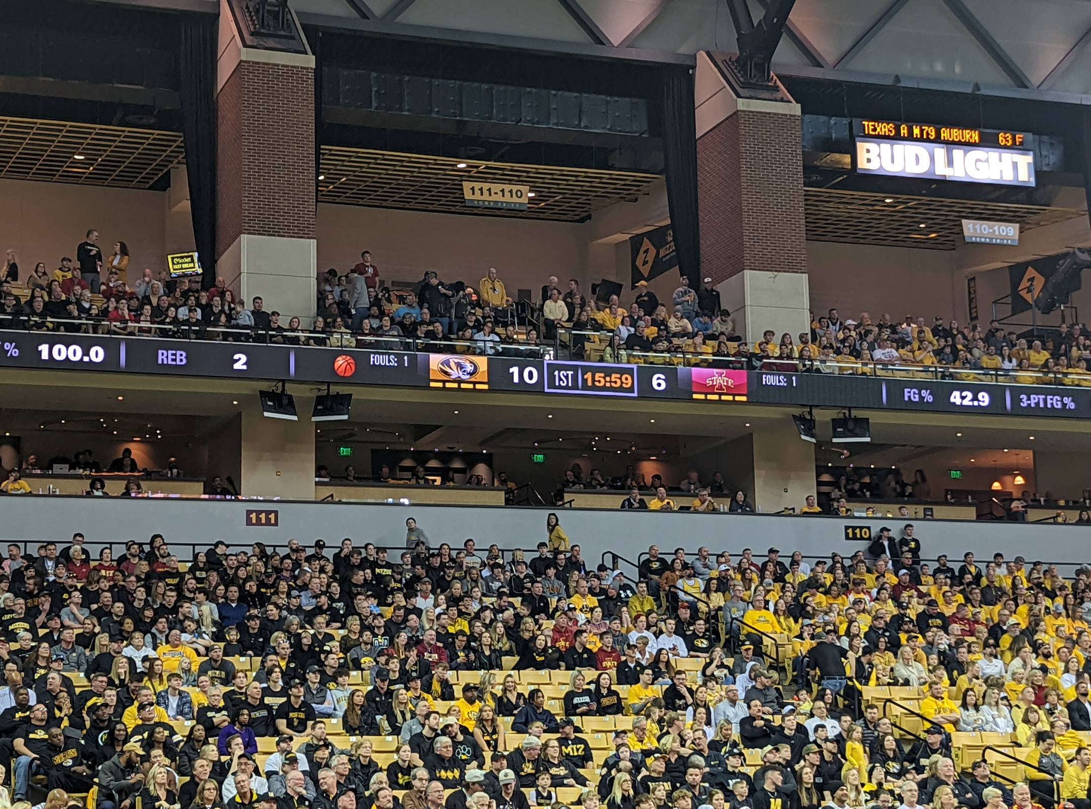 mizzou arena lower level sections