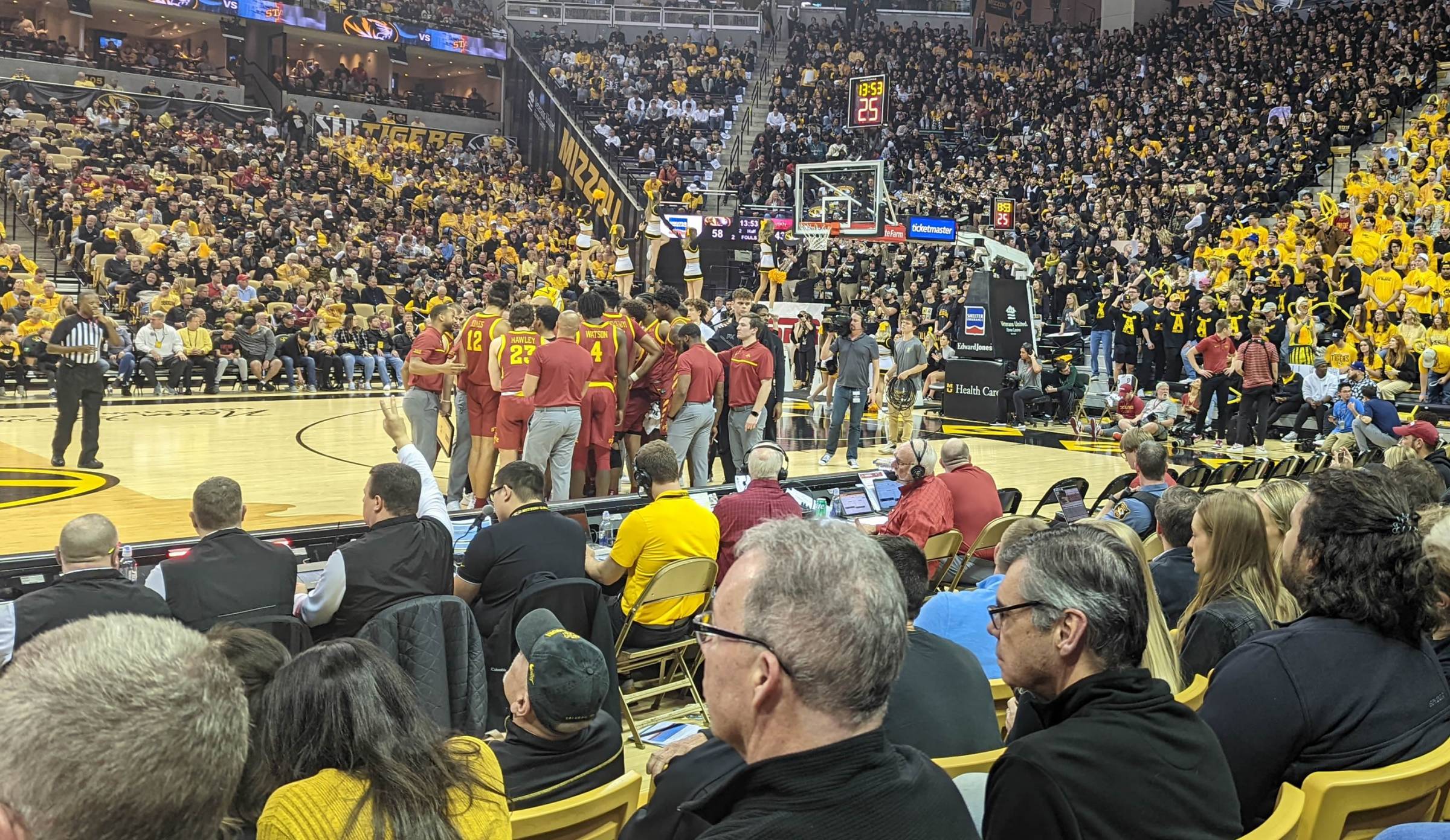 missouri basketball visitor bench