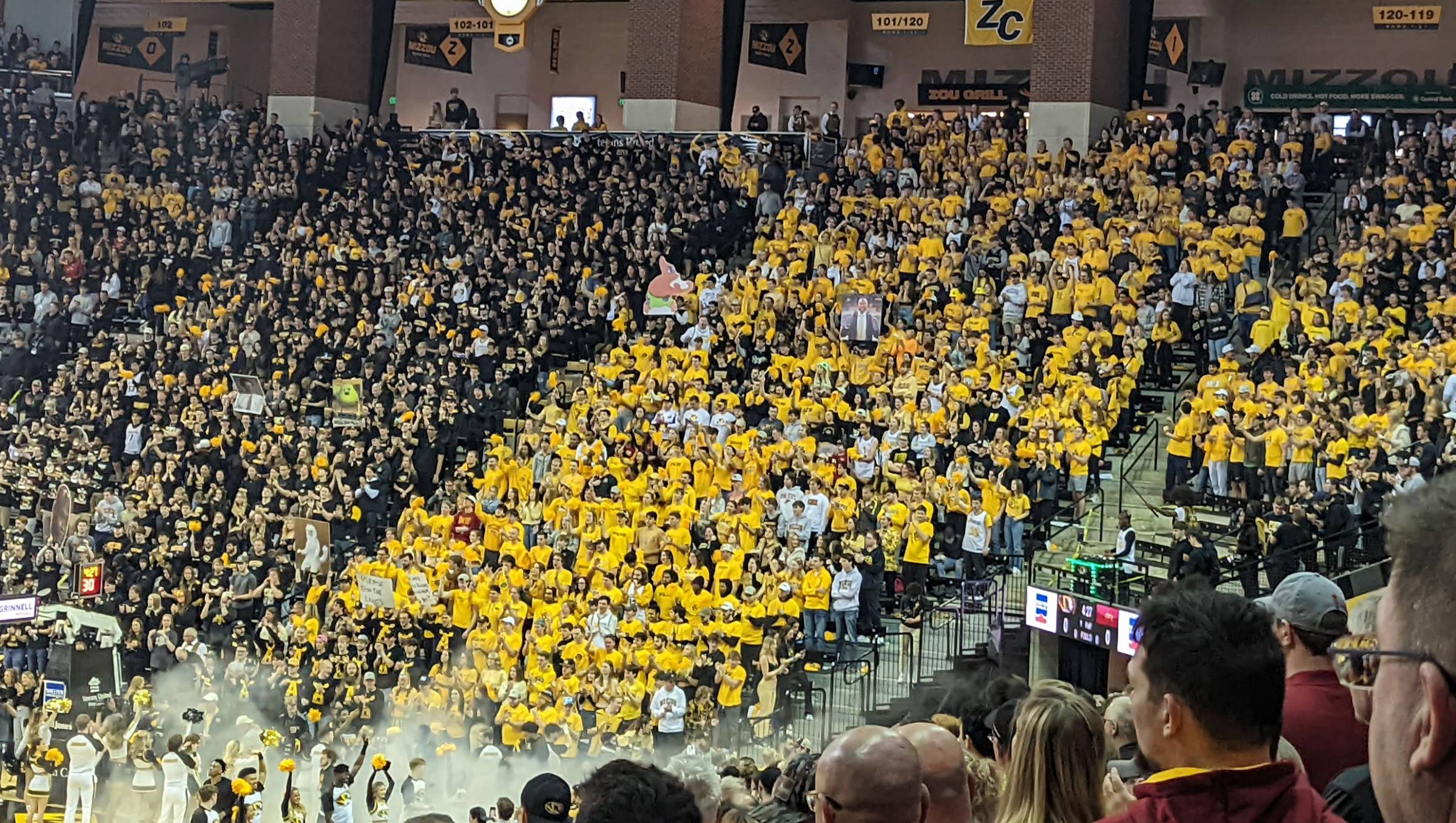 mizzou basketball student section