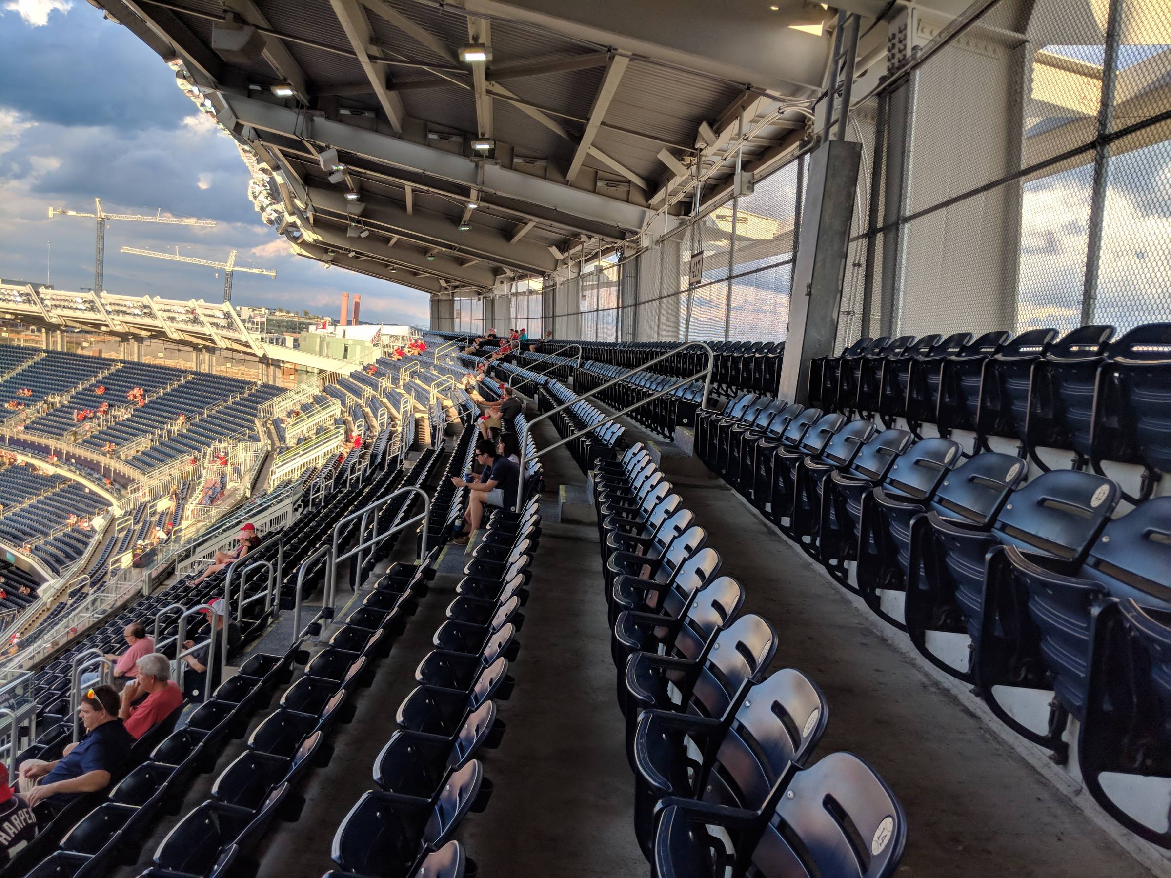 upper gallery seats at Nationals Park under cover