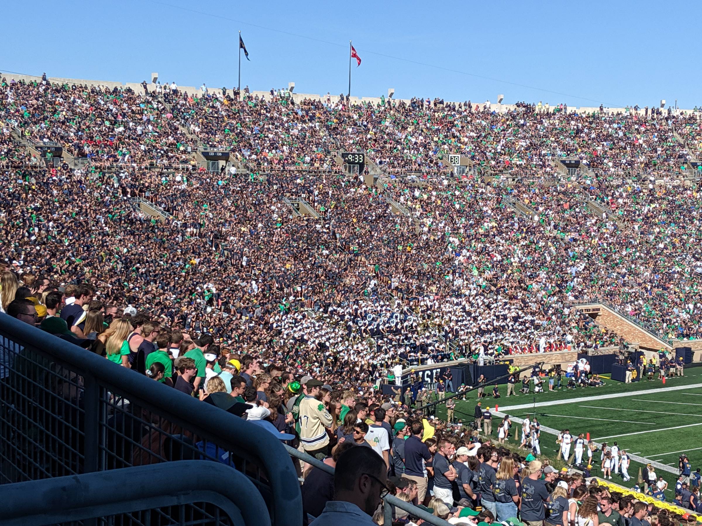 Notre Dame Seating Chart With Rows And Seat Numbers