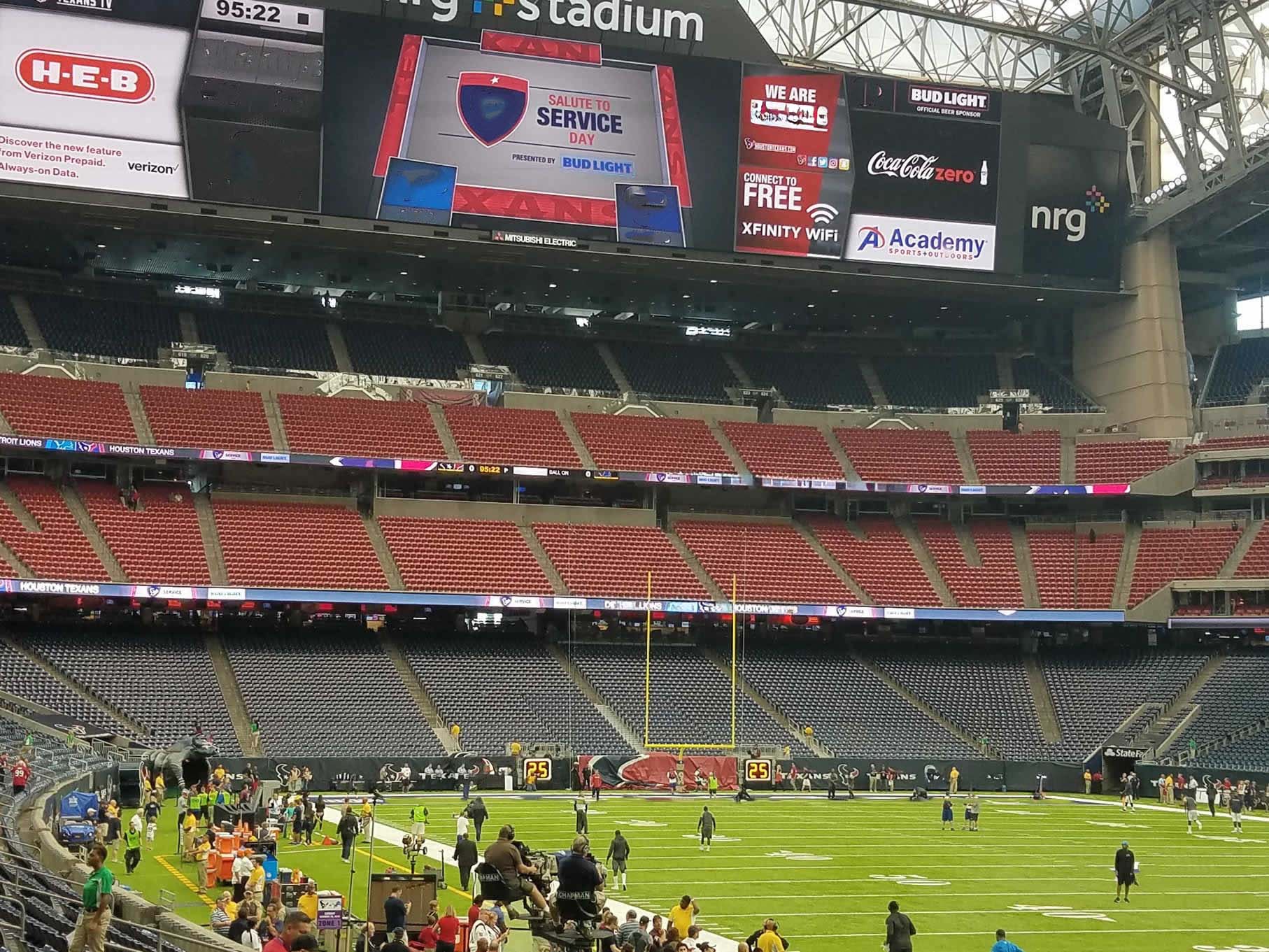 endzone seating at NRG Stadium