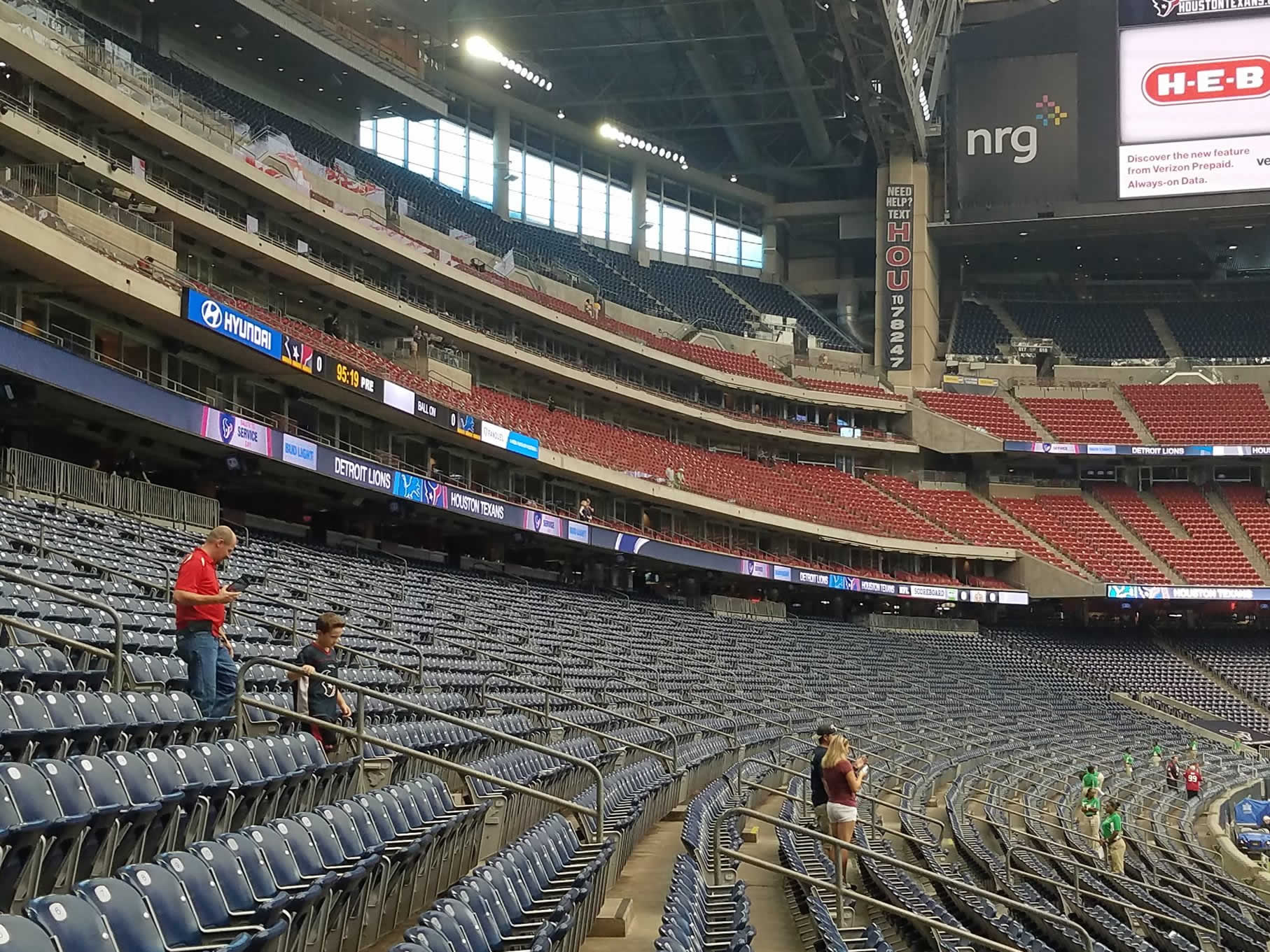 NRG Stadium Field Level Sideline - Football Seating - RateYourSeats.com