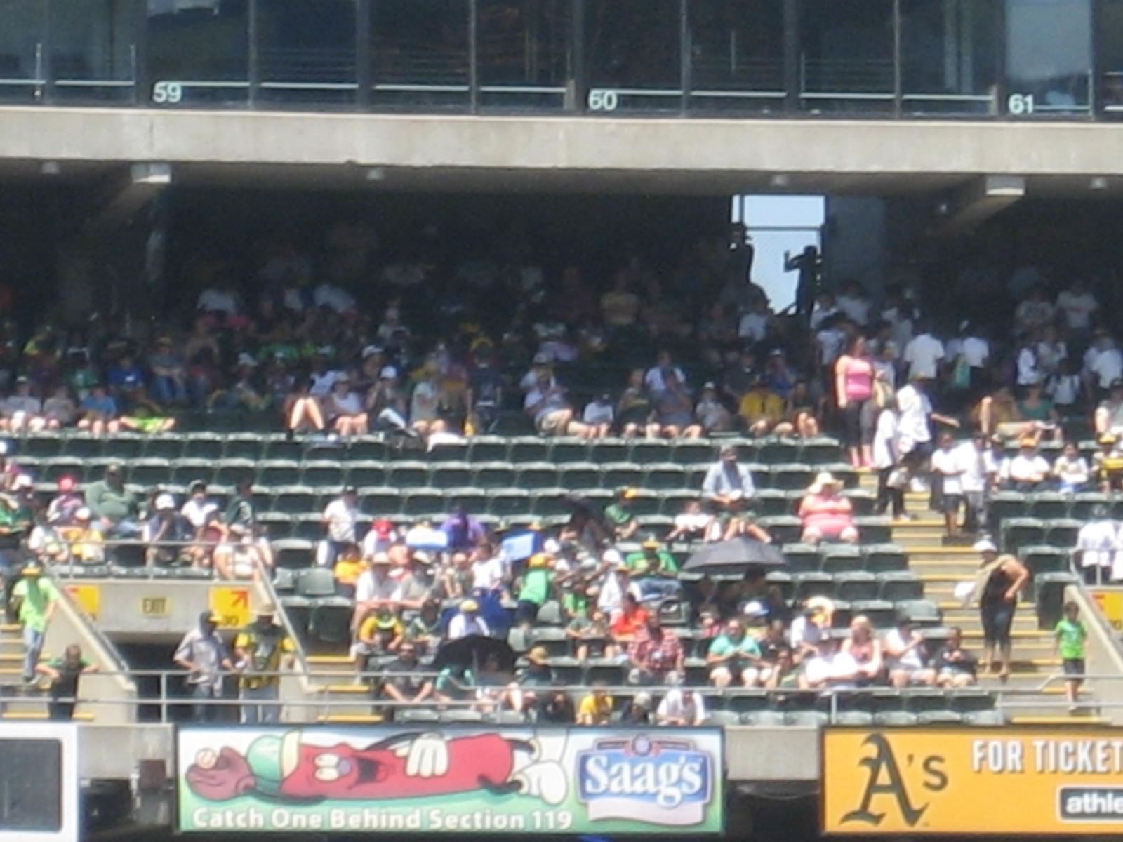 Oakland Coliseum Seating Chart Baseball