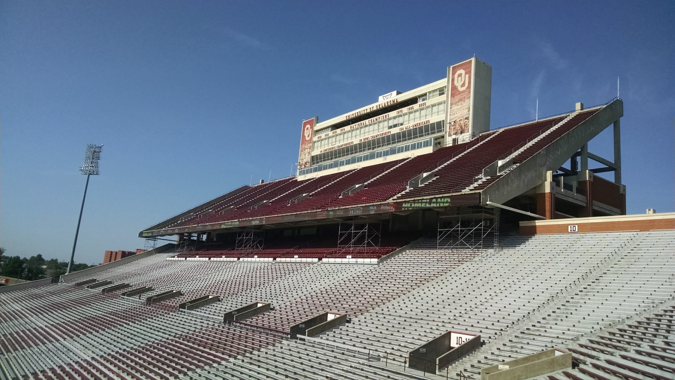 west side of oklahoma memorial stadium