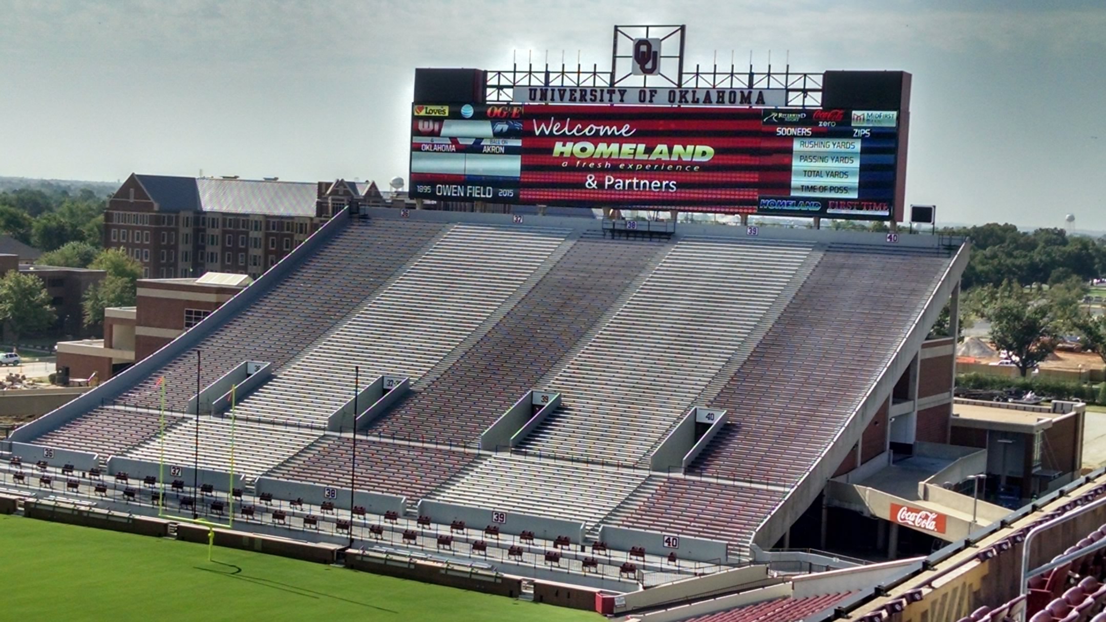 oklahoma memorial stadium section 46 rateyourseats com oklahoma memorial stadium seating chart