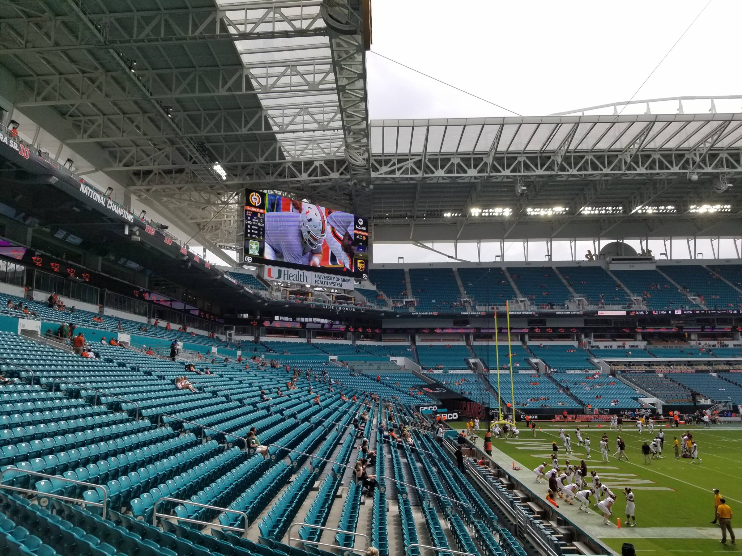 soccer game at hard rock stadium