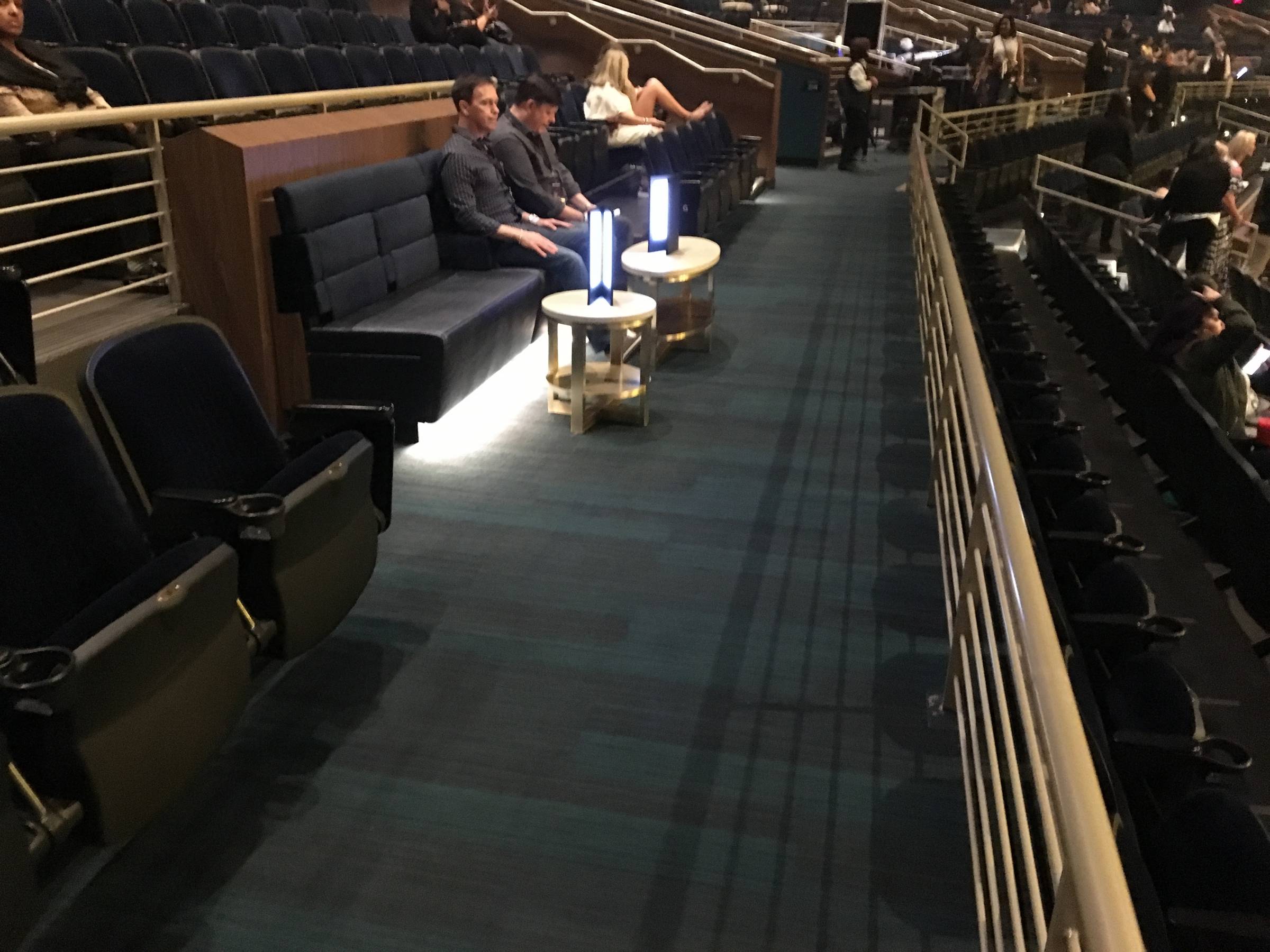 Tables in front of section 303 at Park Theater