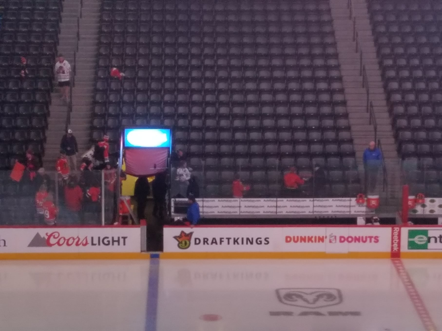 pepsi center visitor bench