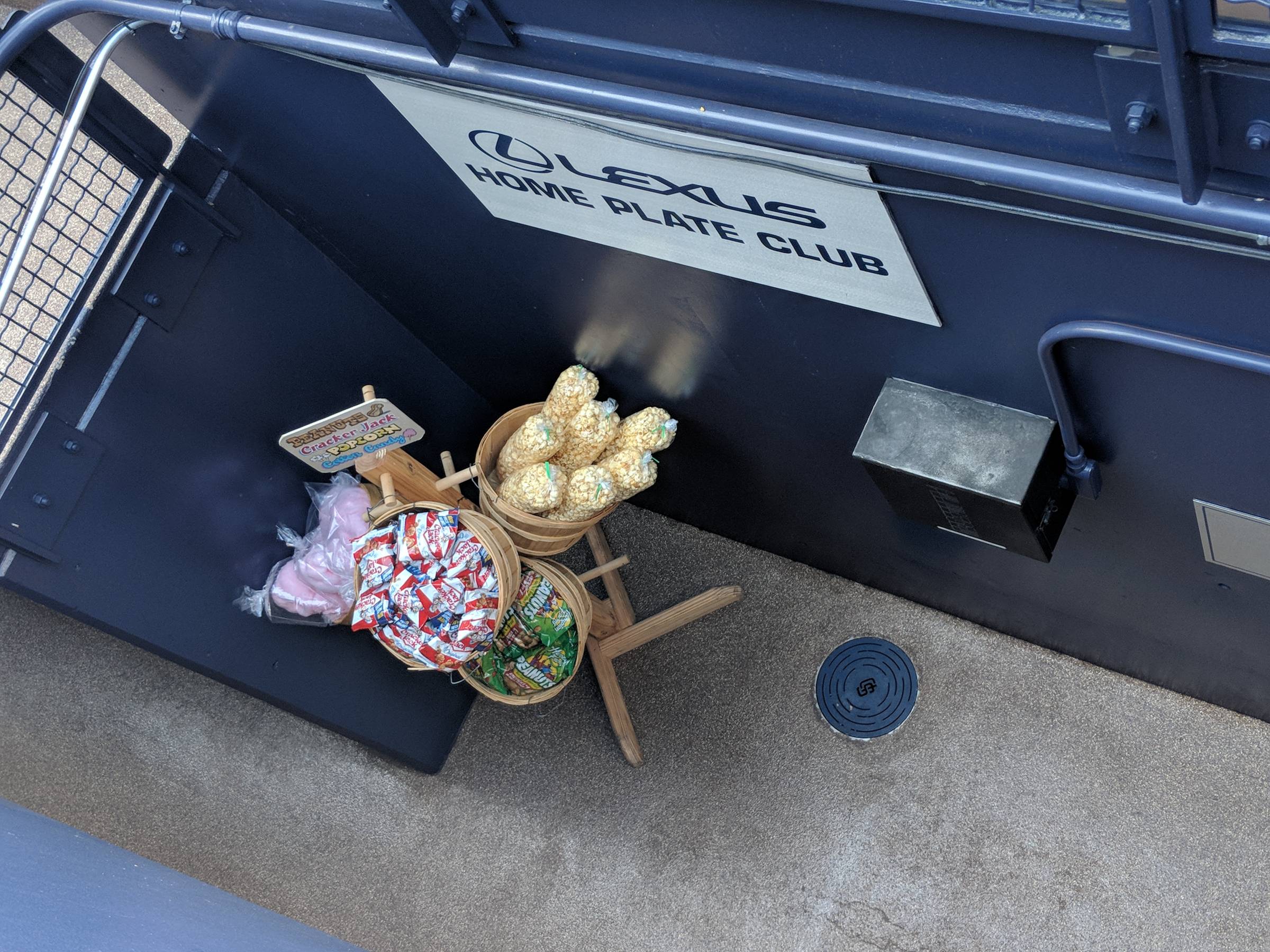 snacks in the Home Plate Club at Petco Park