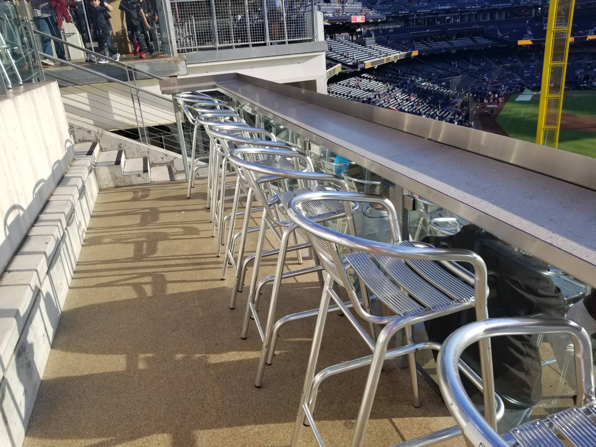 Bar-style seating at Bud Patio