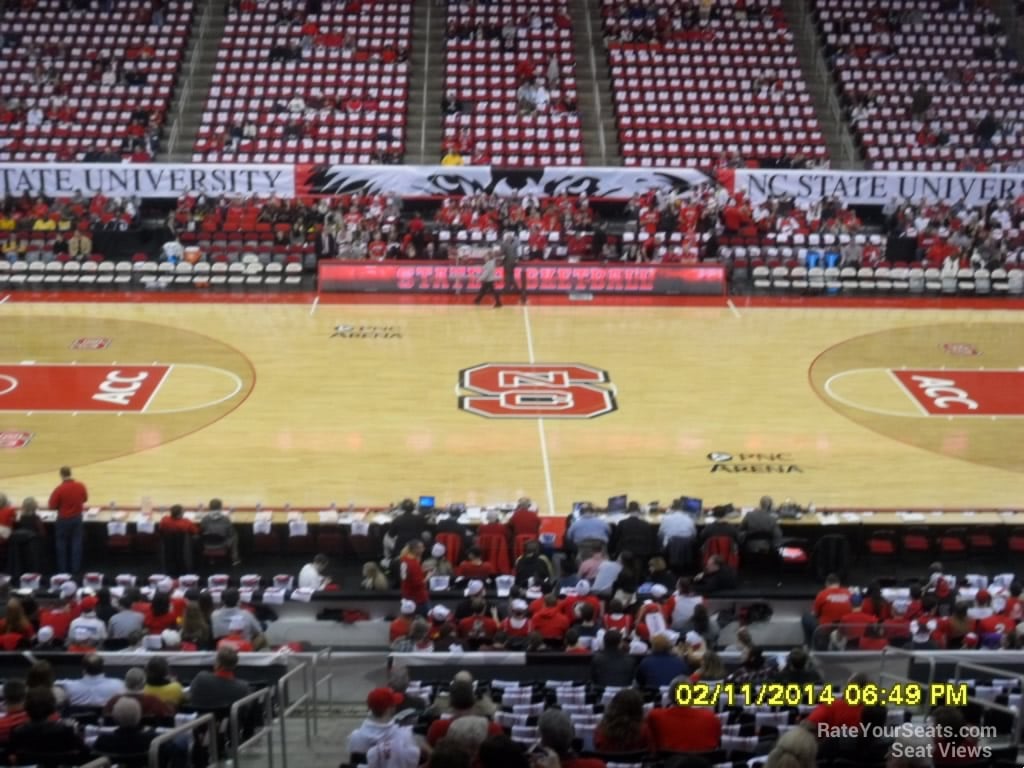 section 102 seat view  for basketball - lenovo center